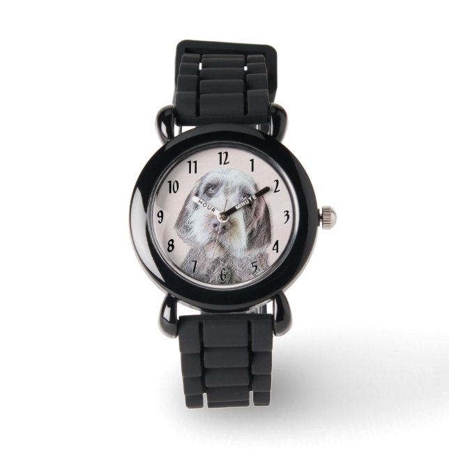 Avancerad målning av brytpunktsgitter - Hund Art Armbandsur (Framsida)