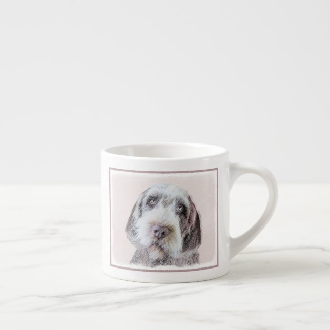 Avancerad målning av brytpunktsgitter - Hund Art Espressomugg (Höger)