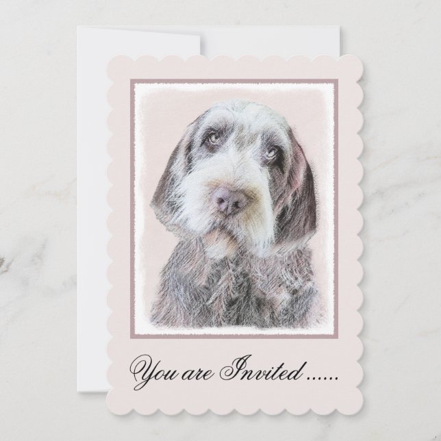 Avancerad målning av brytpunktsgitter - Hund Art Inbjudningar (Framsida)