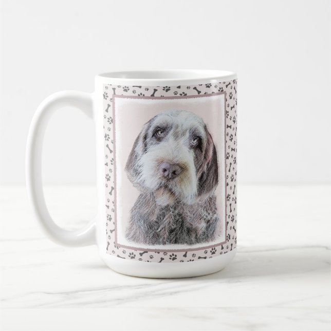 Avancerad målning av brytpunktsgitter - Hund Art Kaffemugg (Vänster)