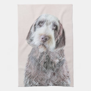 Avancerad målning av brytpunktsgitter - Hund Art Kökshandduk