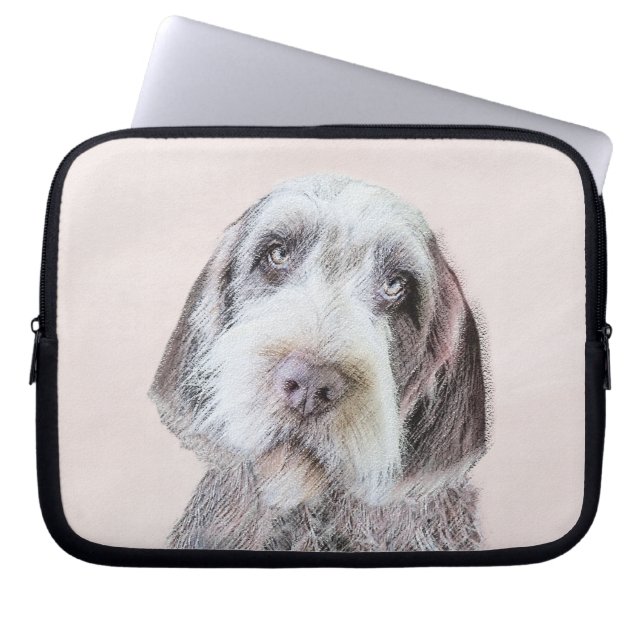 Avancerad målning av brytpunktsgitter - Hund Art Laptop Fodral (Framsidan)
