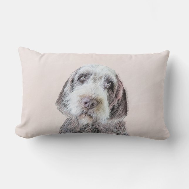 Avancerad målning av brytpunktsgitter - Hund Art Lumbarkudde (Framsida)