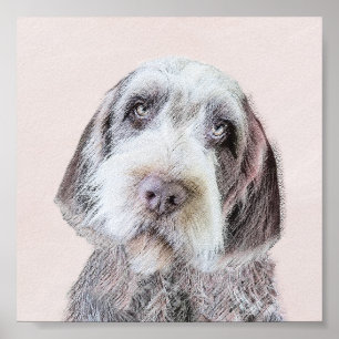 Avancerad målning av brytpunktsgitter - Hund Art Poster