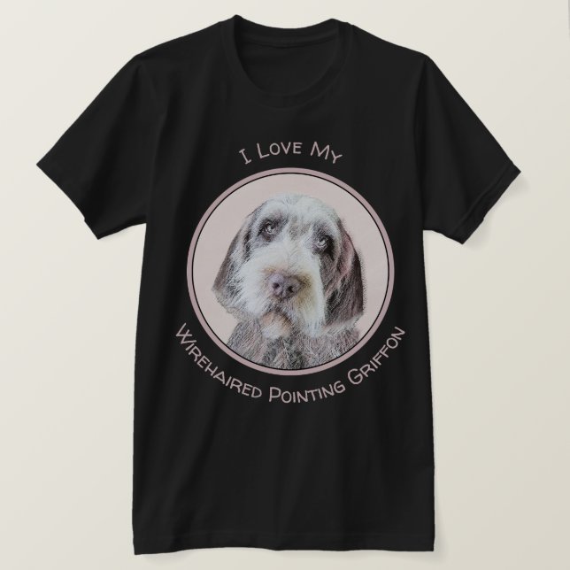 Avancerad målning av brytpunktsgitter - Hund Art T Shirt (Design framsida)