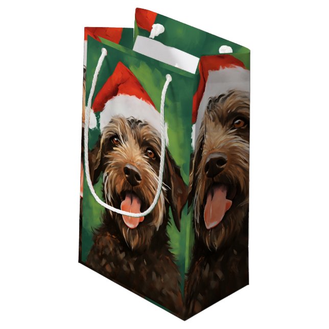Avancerad målning med pekande Griffon jul (Baksidan Vinklad)