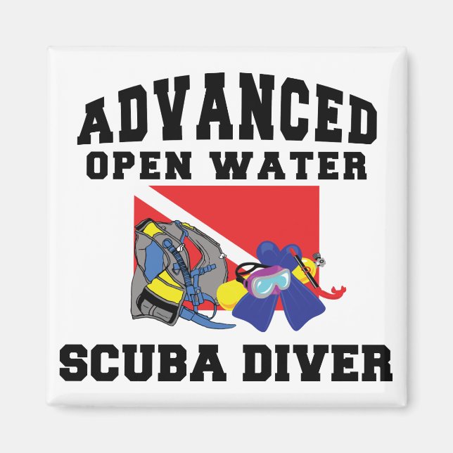 Avancerad Open Vatten SCUBA-dykare Magnet (Framsidan)