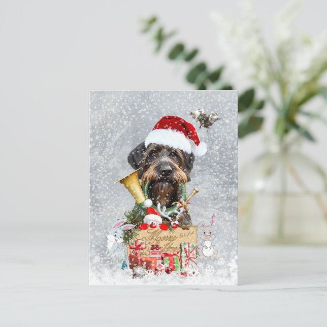 Avancerad pekare, Hund jul Vykort (Stående Fram)