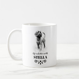 Avancerad pekskärmsknapp Anpassningsbarna hund nam Kaffemugg