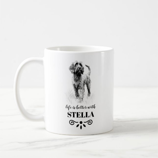 Avancerad pekskärmsknapp Anpassningsbarna hund nam Kaffemugg (Vänster)