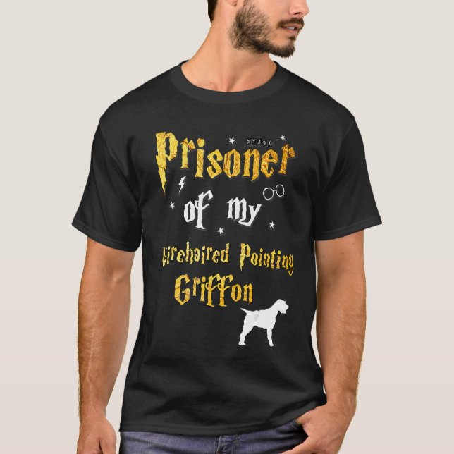 Avancerad stolpe Griffon Wirehded Pointing G T Shirt (Framsida)