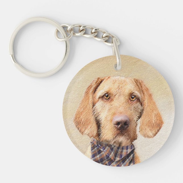 Avancerad Vizsla-målning - Cute Original Hund Art (Framsidan)
