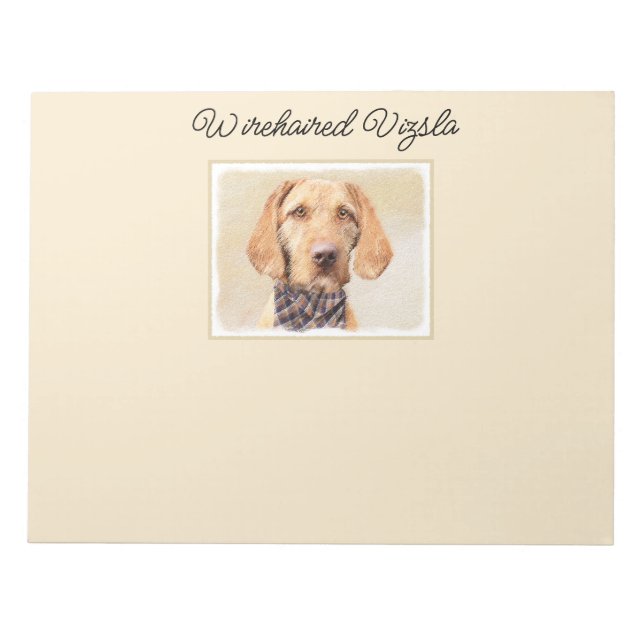 Avancerad Vizsla-målning - Cute Original Hund Art Anteckningsblock (Framsida)