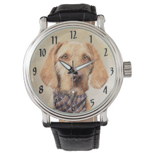 Avancerad Vizsla-målning - Cute Original Hund Art Armbandsur