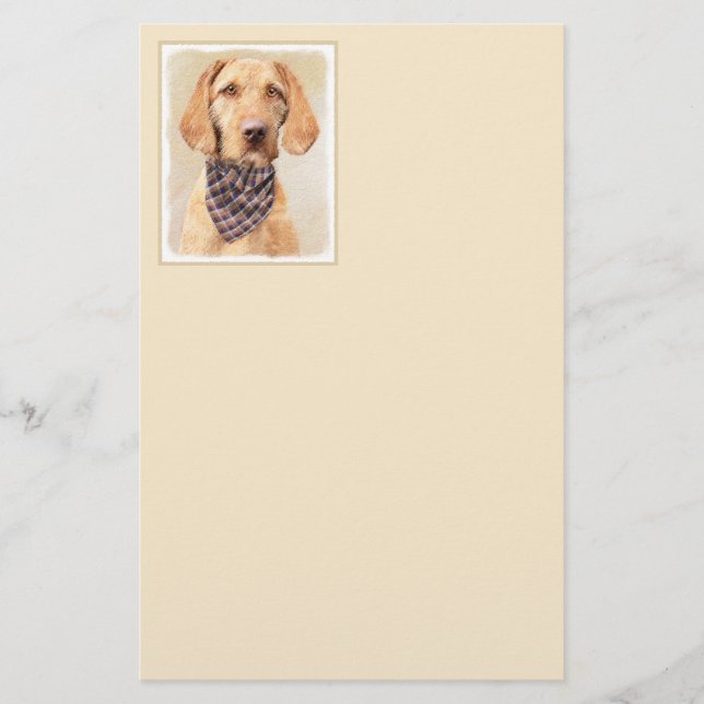 Avancerad Vizsla-målning - Cute Original Hund Art Brevpapper (Framsida)