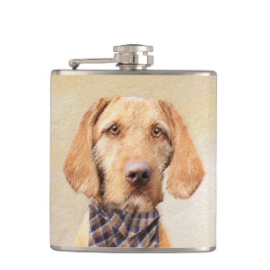 Avancerad Vizsla-målning - Cute Original Hund Art Fickplunta