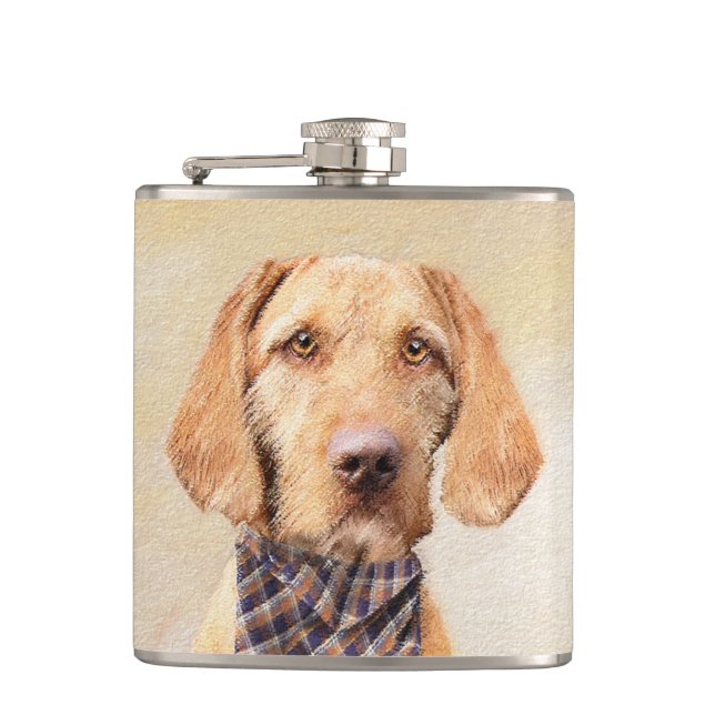 Avancerad Vizsla-målning - Cute Original Hund Art Fickplunta (Framsidan)