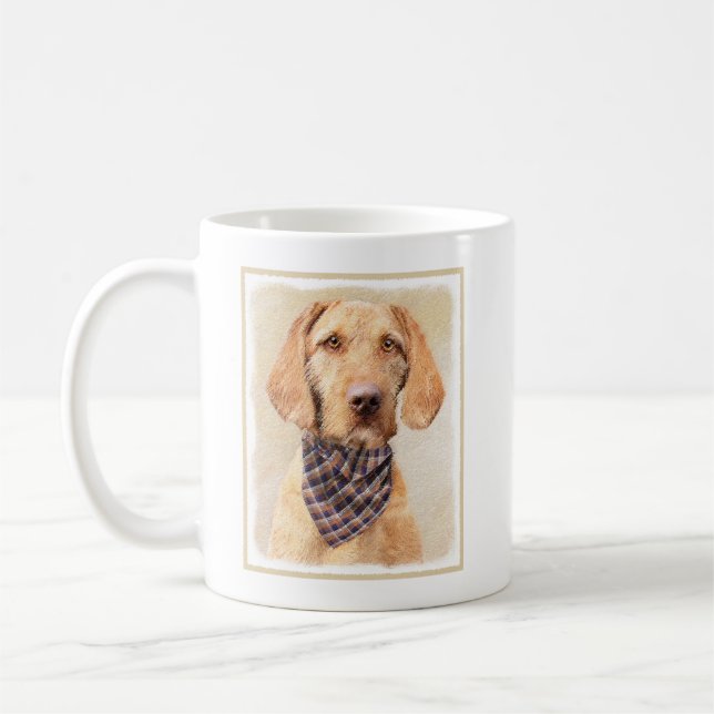 Avancerad Vizsla-målning - Cute Original Hund Art Kaffemugg (Vänster)