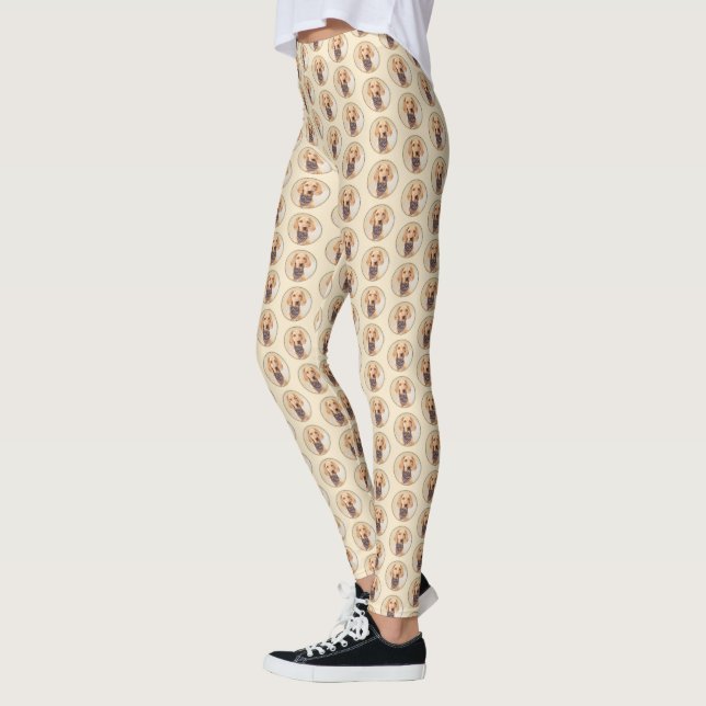 Avancerad Vizsla-målning - Cute Original Hund Art Leggings (Vänster)