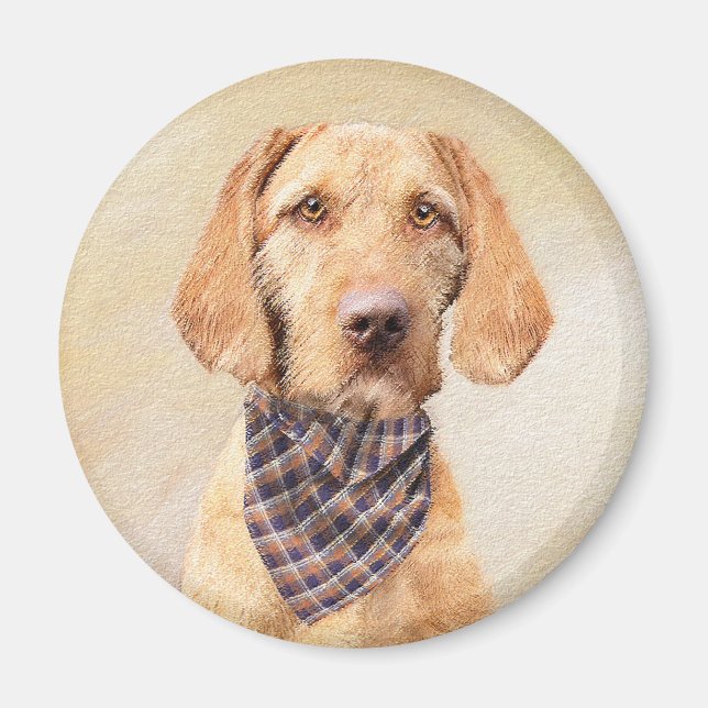 Avancerad Vizsla-målning - Cute Original Hund Art Magnet (Framsidan)