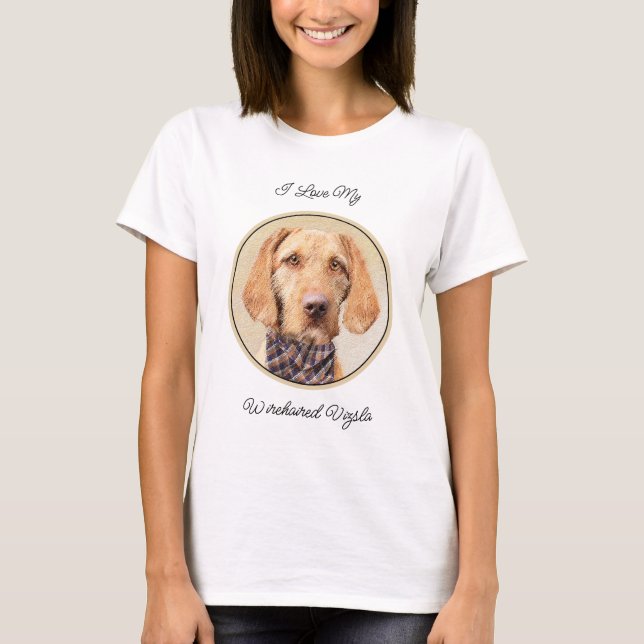 Avancerad Vizsla-målning - Cute Original Hund Art T Shirt (Framsida)