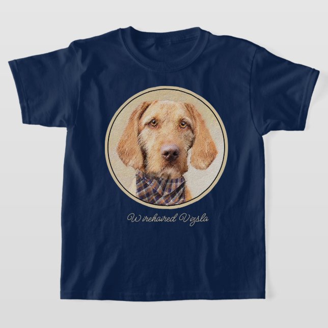 Avancerad Vizsla-målning - Cute Original Hund Art T Shirt (Laydown)
