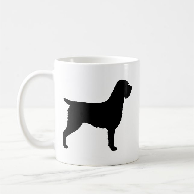Avancerade stolpar Griffon Hund Silhouettes Kaffemugg (Vänster)