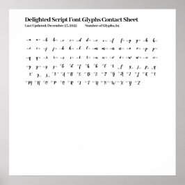 Avancerade teckensnittstecken för skript, kontakt poster