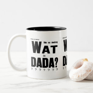 AVANT GARDE DADA ART TEXT Två-Tonad MUGG