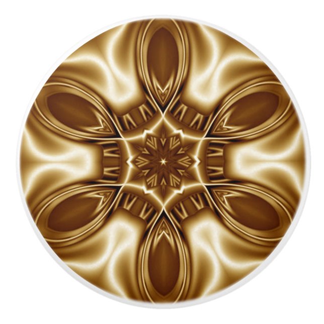 Avant-Garde ~ Guld ~ Silke och satängen 03 B ~ Knopp (Framsidan)