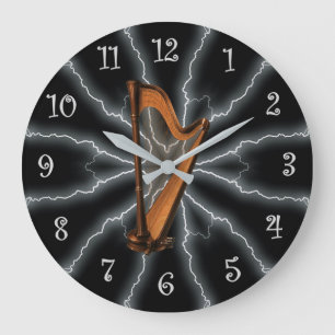 Avant-Garde, Harp Lighting 01 B, Black/Silver ~ Stor Klocka