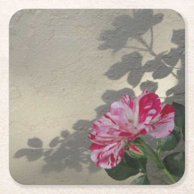 Avant-garde Rose och skugga Underlägg Papper Kvadrat (Framsidan)