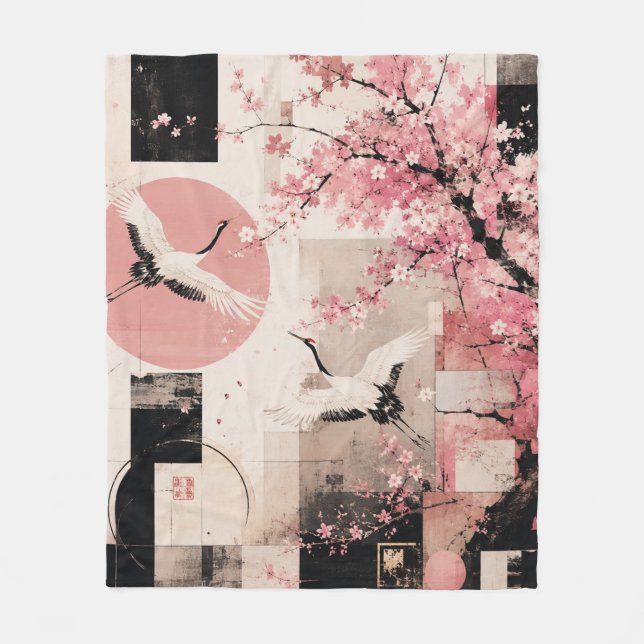 Avant-Garde Sakura & Tranornas Harmoni Fleecefilt (Framsidan)