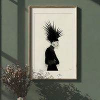 Avant-Garde Silhouette: Mörk Elegance Porträtt