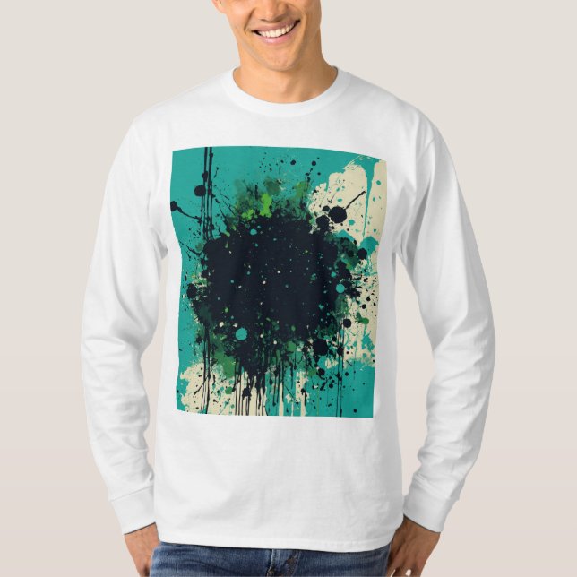 Avant-Garde Splatter: Designer för avancerad Futur T Shirt (Framsida)
