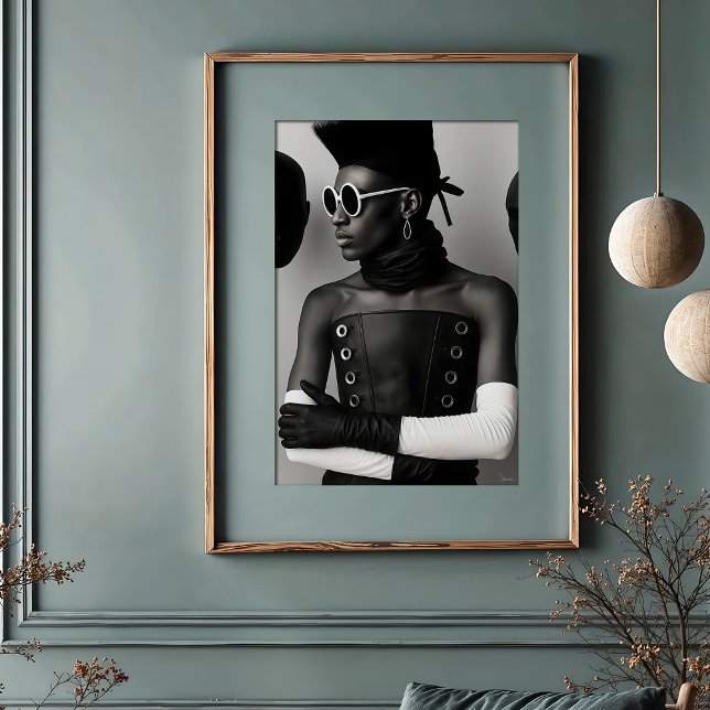 Avant-Garde Vision: Bold Monokrom Mode Poster (Skapare uppladdad)