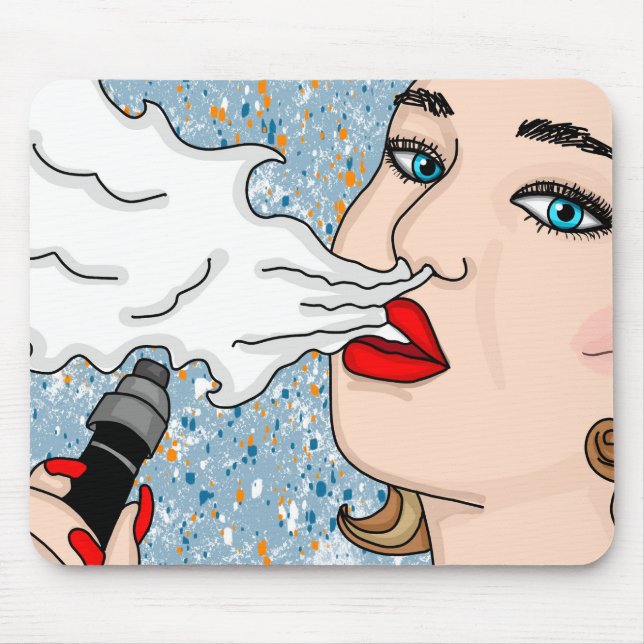 Avaping Dam Hand plockade pop Art Retro Stil Musmatta (Framsidan)
