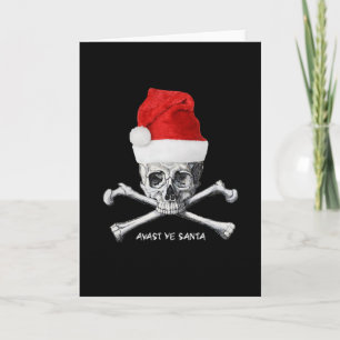 Avast för helgdagpirat för Ye Santa Cristmas kort