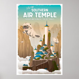 Avatar - Besök Temple i södra Luft Poster