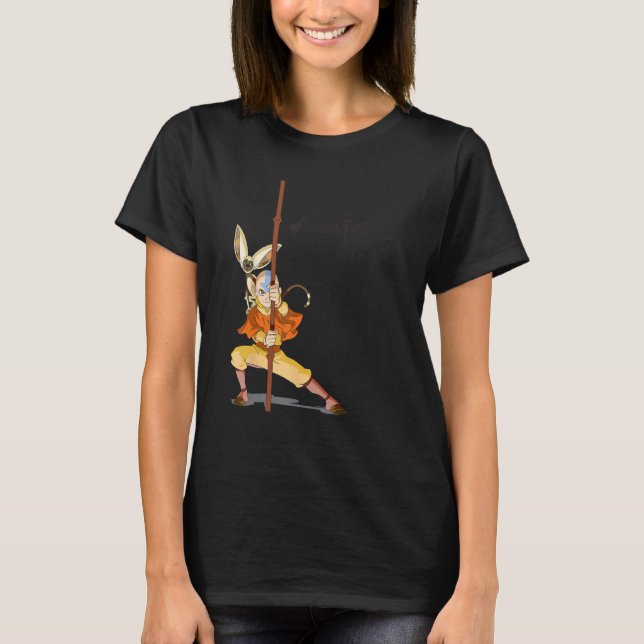 Avatar, den senaste luftbendern Aang Momo T Shirt (Framsida)