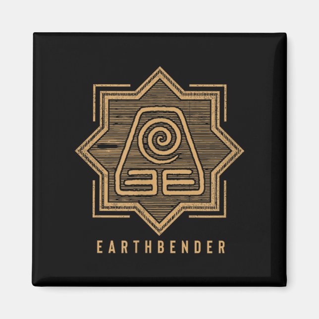 Avatar Den Sista Luftbendern Jord Stam Symbolisk Magnet (Framsidan)