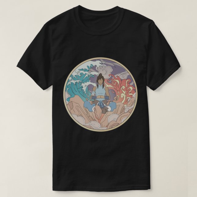 Avatar Korra och Inslag Design T Shirt (Design framsida)