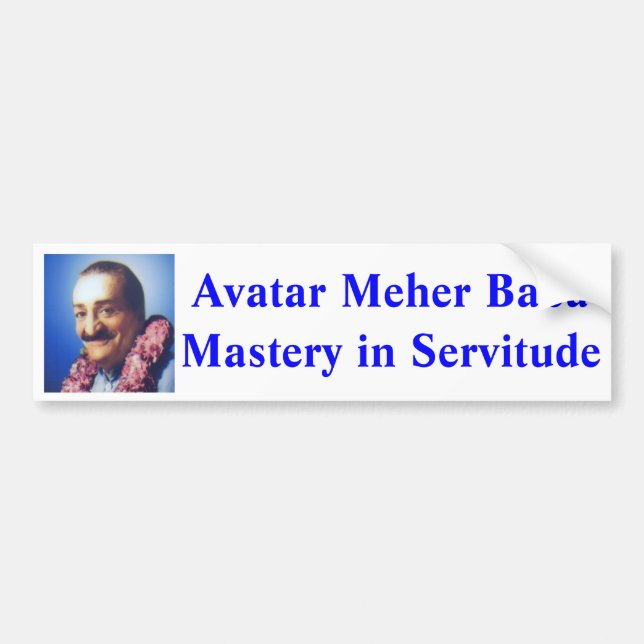 Avatar Meher Baba (Gud i mänsklig form) dekal (Framsidan)