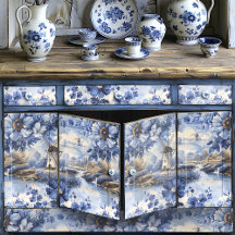 Avåtsida för Vintage för Delft Blue Windmills Vild