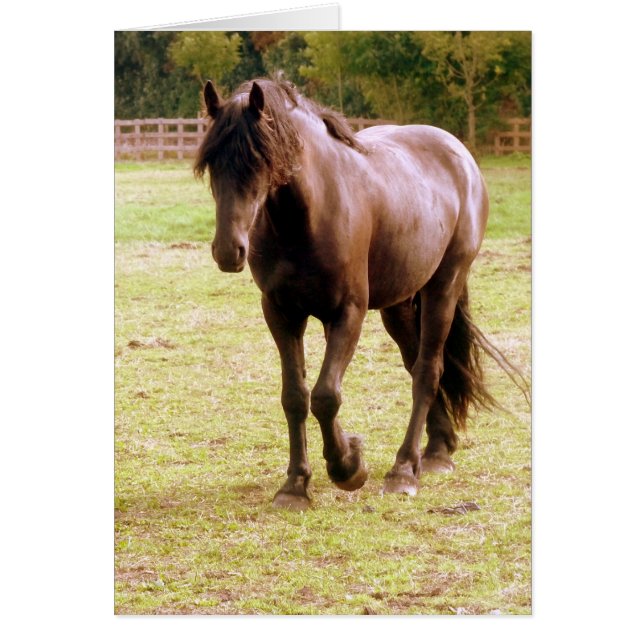 Avaxed Brown Walking Hälsningskort (Framsidan)