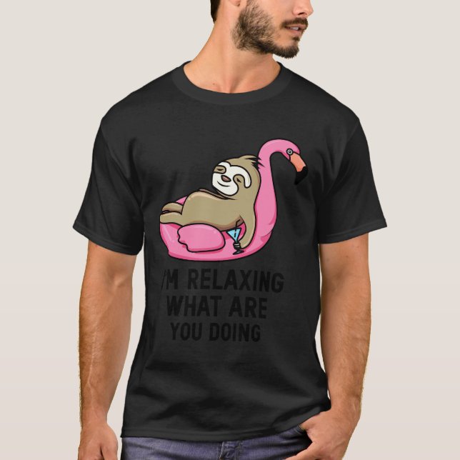 Avaxlad Sloth Funny T Shirt (Framsida)
