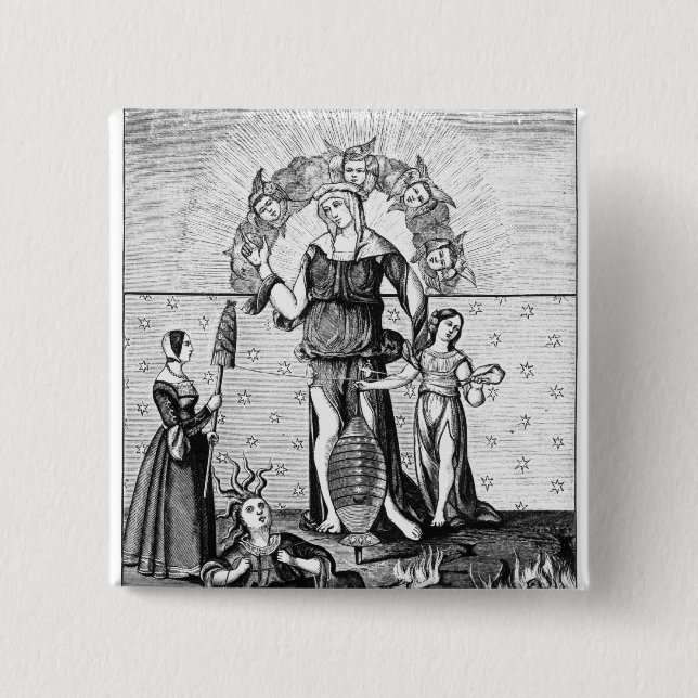 Avbilda av Dame Astrologi med trena Knapp (Framsida)