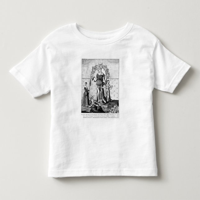 Avbilda av Dame Astrologi med trena T-shirt (Framsida)