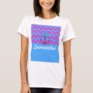 Avbilda av Monogram på glitter ankrar och Tee