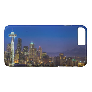 Avbilda av Seattle horisont i morgontimmar